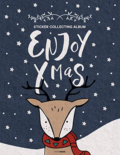 Christmas Sticker Collecting Album: Blank Page Book for Stickers Collection- Plain Journal for Kids with Reindeer Theme!- Fun Activity Book for Girls & Boys image 2