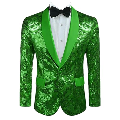 Blazer de danse pour homme veste à paillettes pour banquet et soirée chic