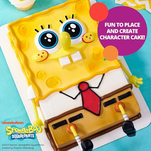DecoSet® SpongeBob SquarePants™ Creations Cake Topper, 5-Piece Birthday Party Set with Eye-Popping Face and 2 Arms and 2 Legs - Thumbnail 6