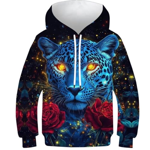Sweat à capuche fantaisie éclair 3D idée cadeau enfant 9-11 ans