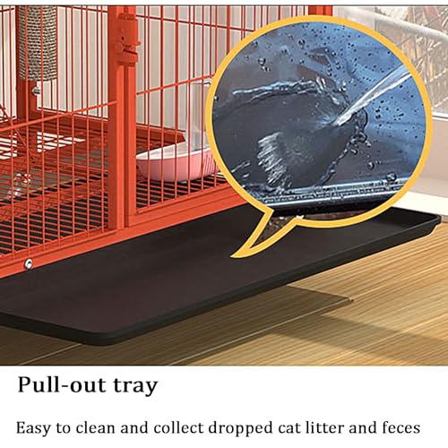 Enclos pour chat orange : la solution pour gérer l'espace et le rangement - 3