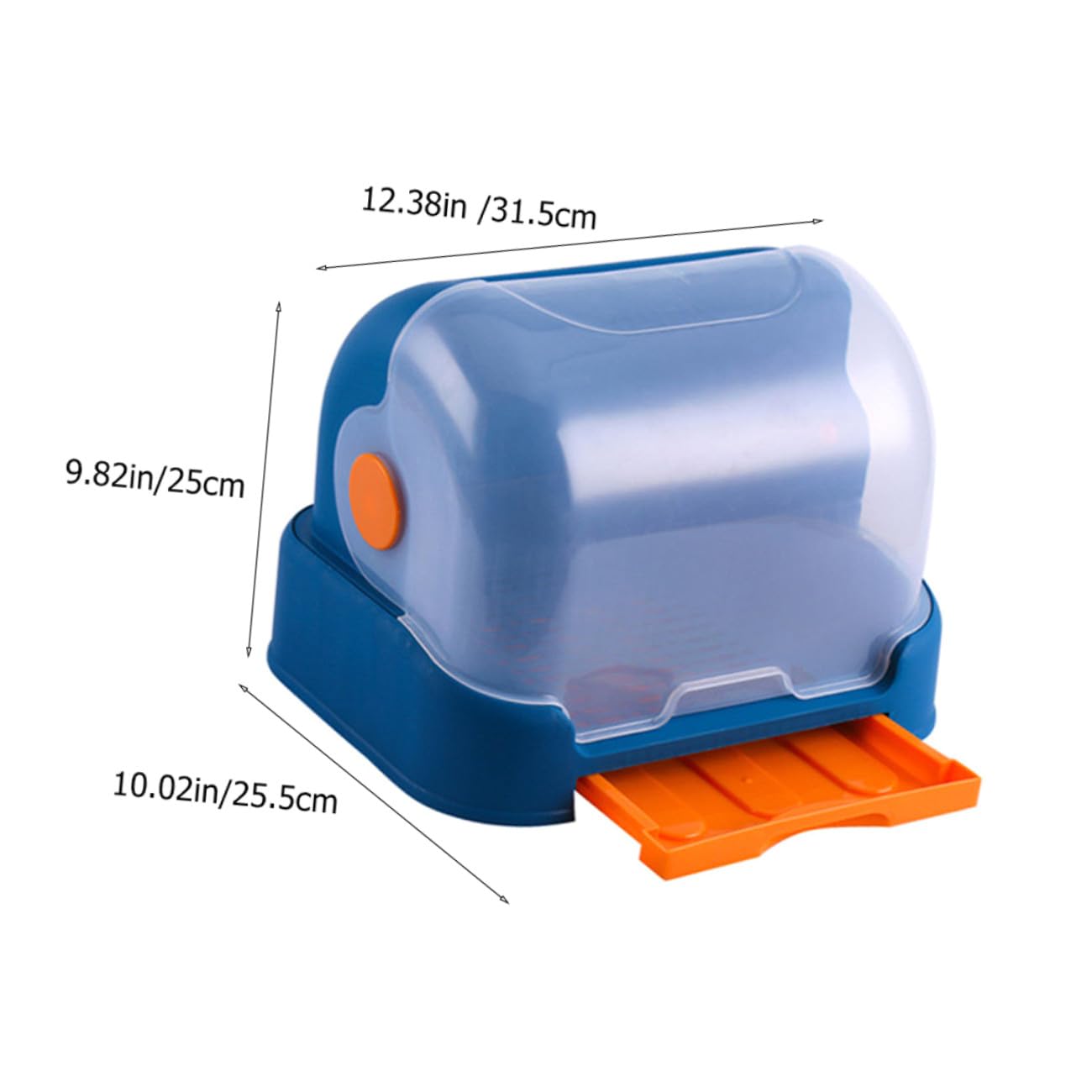Caja de Secado con Tapa para Biberones y Tazas PP Azul