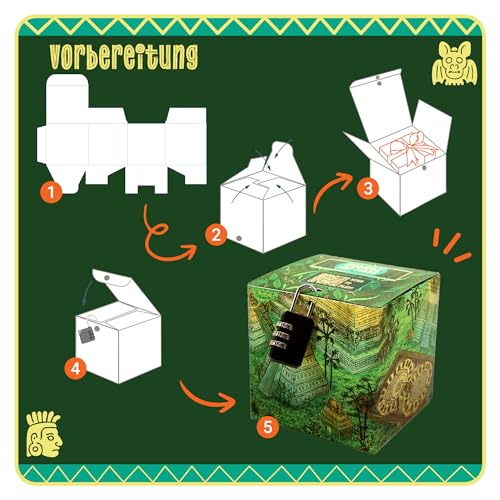 Rätselbox – Escape Room Geschenkbox im Tempel-Abenteuer-Stil – Schatzsuche als kreative Geschenkidee – Verpackung für Geburtstag, Geldgeschenke & Gutscheine