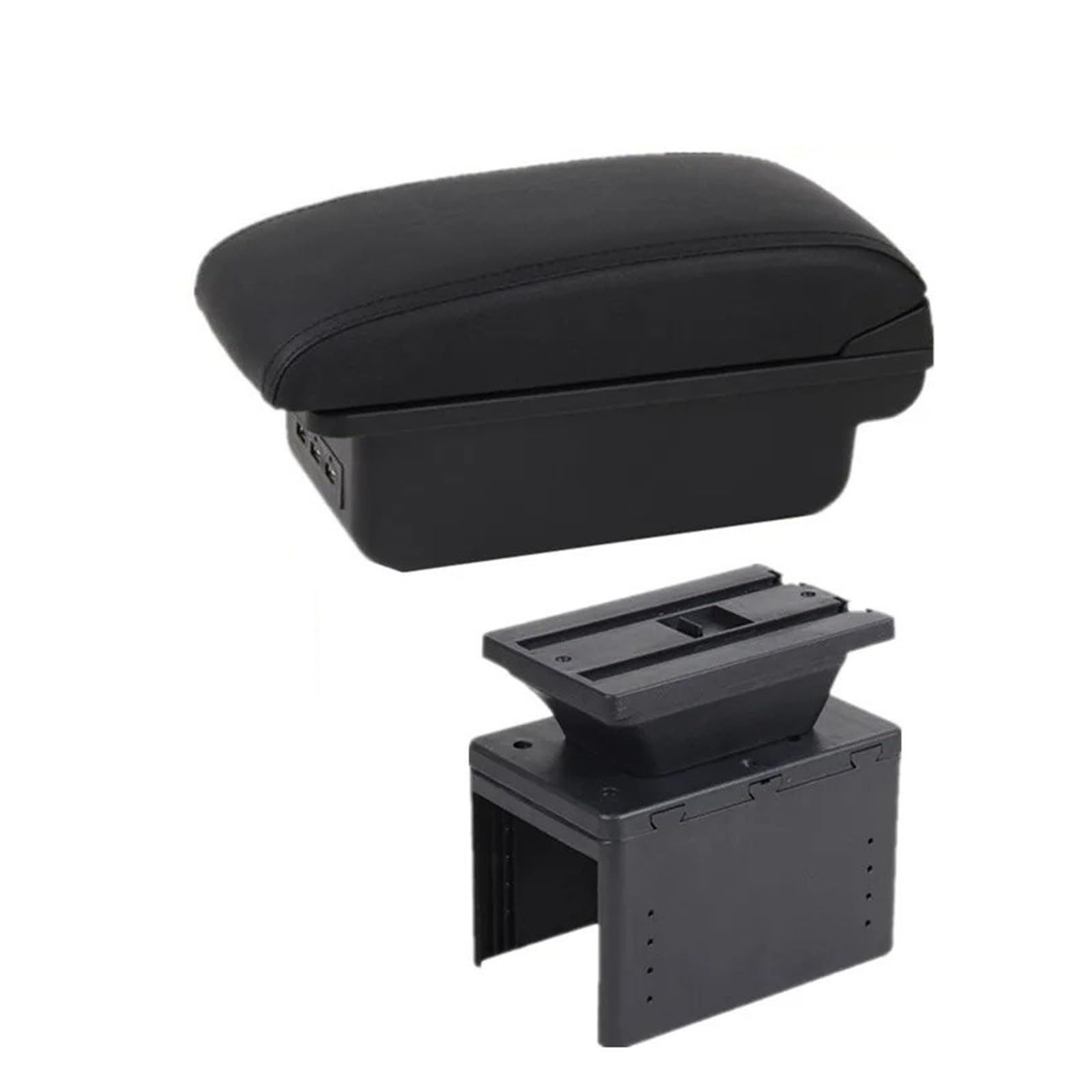 Hguvsjd B Black Line 3Usb Armrest Box Universal Armrest Accessories Storage Box Retrofit Parts Increase Car Armrests(B Black Line 3Usb)