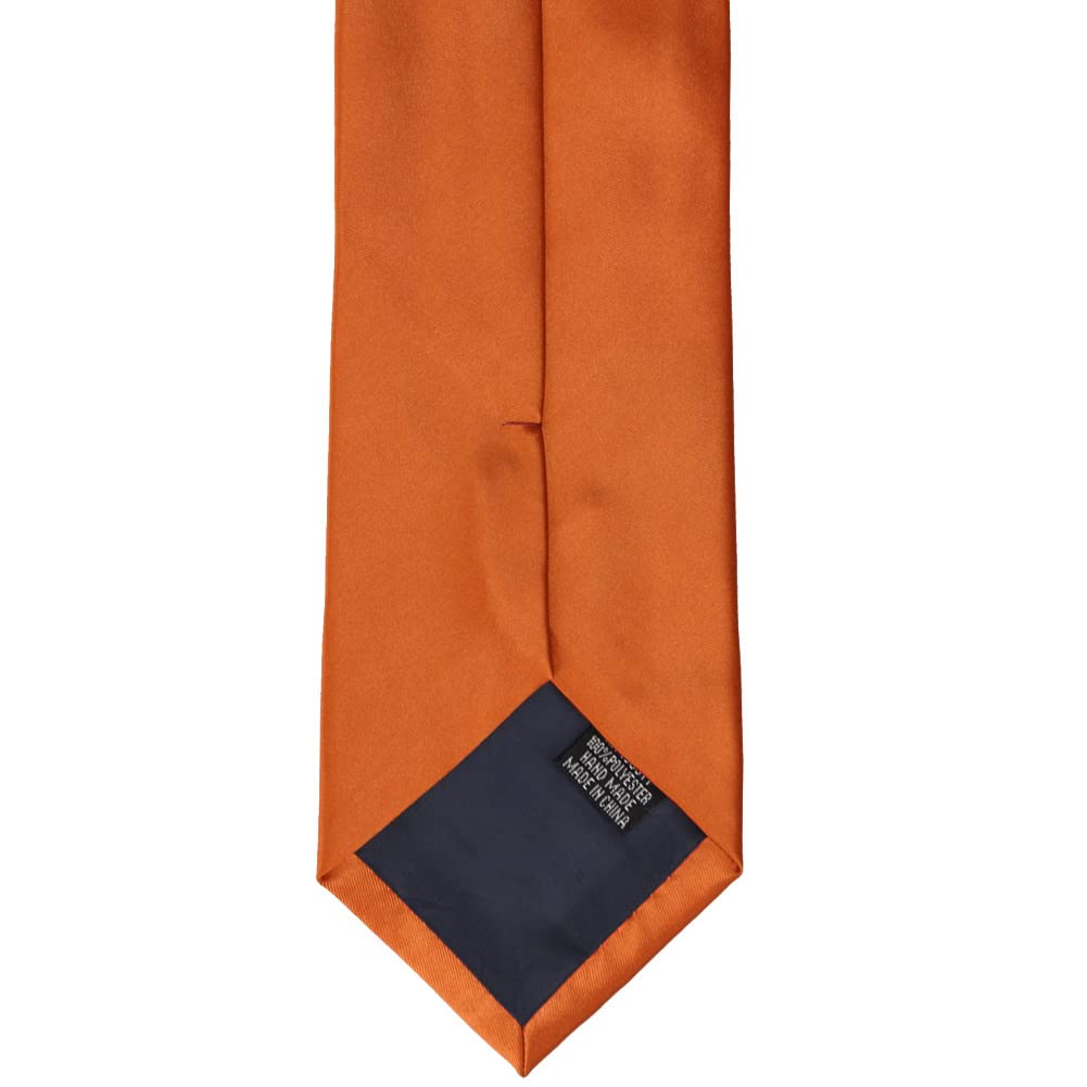 Corbata de color sólido prémium, Burnt orange 5