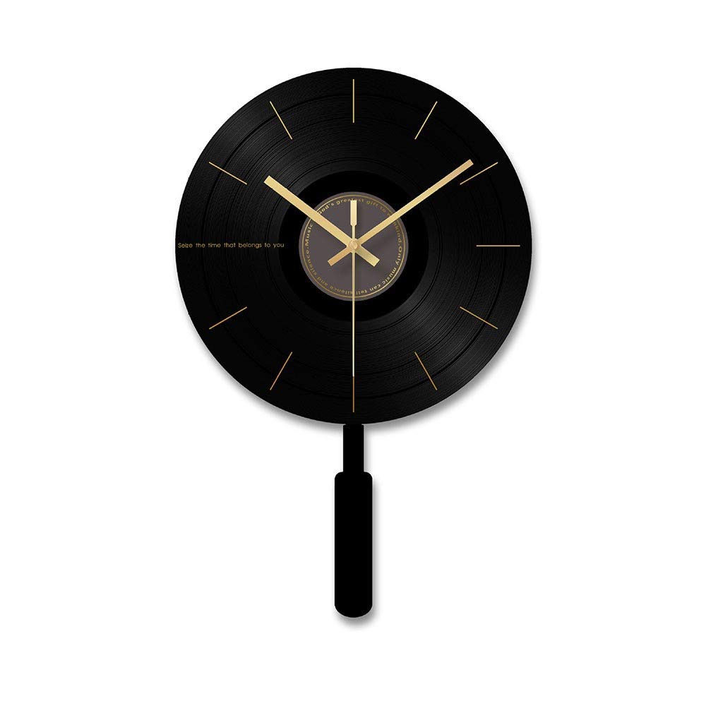 Horloge murale design microphone pendule acrylique verre trempé