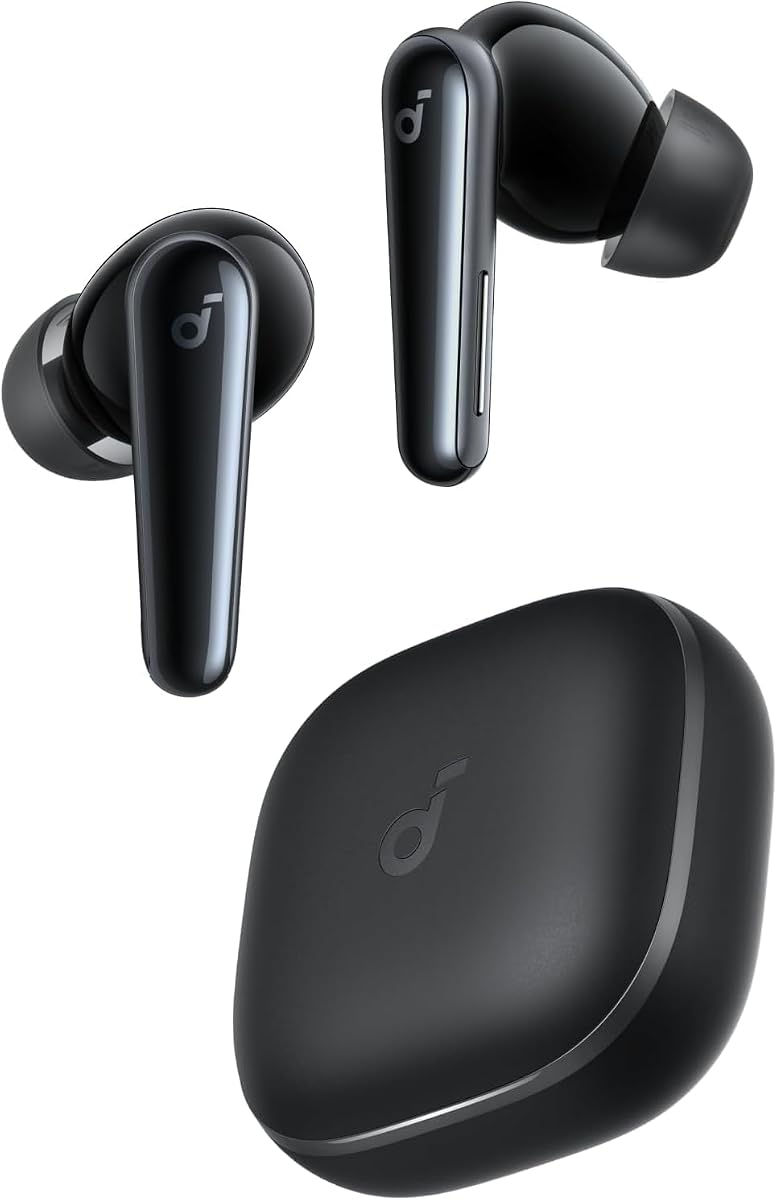 Auriculares Liberty 5 de Anker con cancelación de ruido y Dolby Audio | Reducción de voz más fuerte, ANC adaptativo en tiempo real, carga rápida, llamadas claras con IA de 6 micrófonos, batería de larga duración.