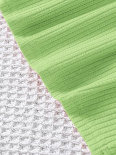 Image of OYOANGLE Toddler Girl's 4 Pack Ribbed Knit Crop Tank Tops Set One Shoulder Summer Camisole