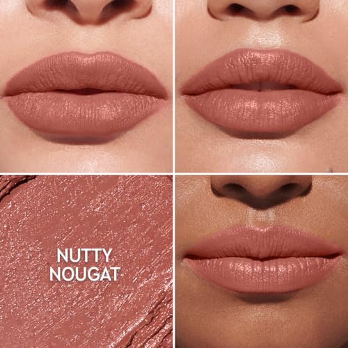 Image of Kiro Slickstick Luxe Matte Lipstick - Nutty Nougat, 2.4g | High-Pigment Velvet Matte Finish | Hydrating & Long-Lasting | Infused with Peptides & Hyaluronic Spheres | 12 Nude, Pink, Brown & Red Shades