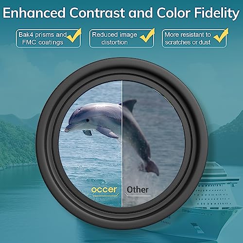 occer Binóculos compactos 20 x 53 cm para adultos e crianças com visão clara – Binóculos pequenos fa