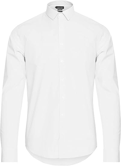 Camisa Casual De Cuello Solapa De Mezclilla Para Hombre