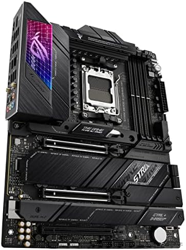 ASUS ROG Strix X670E-A Gaming WiFi AMD Ryzen AM5 ATX motherboard, 16 + 2 power stages, PCIe® 5.0, DDR5 support, four M.2 slots with heatsinks, USB 3.2 Gen 2x2, WiFi 6E, AI Cooling II, and Aura Sync