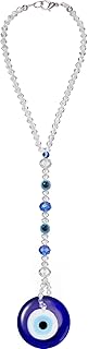 Evil Eye Car Hanging Ornament Evil Blue Eye Charms for Rear View Mirror Evil Eye Beaded Decor Evil Eye Car Accessories Evil Eye Window Pendent for Window Car Door Frame Balcony (Classic Style)