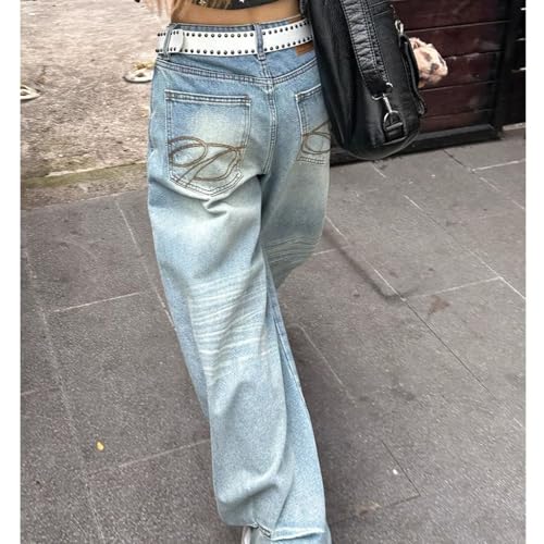 Baggy Jeans Men Y2K Washed Wide Leg Denim Pants Embroidery High Waisted Oversize Streetwear for Skater Jeans2