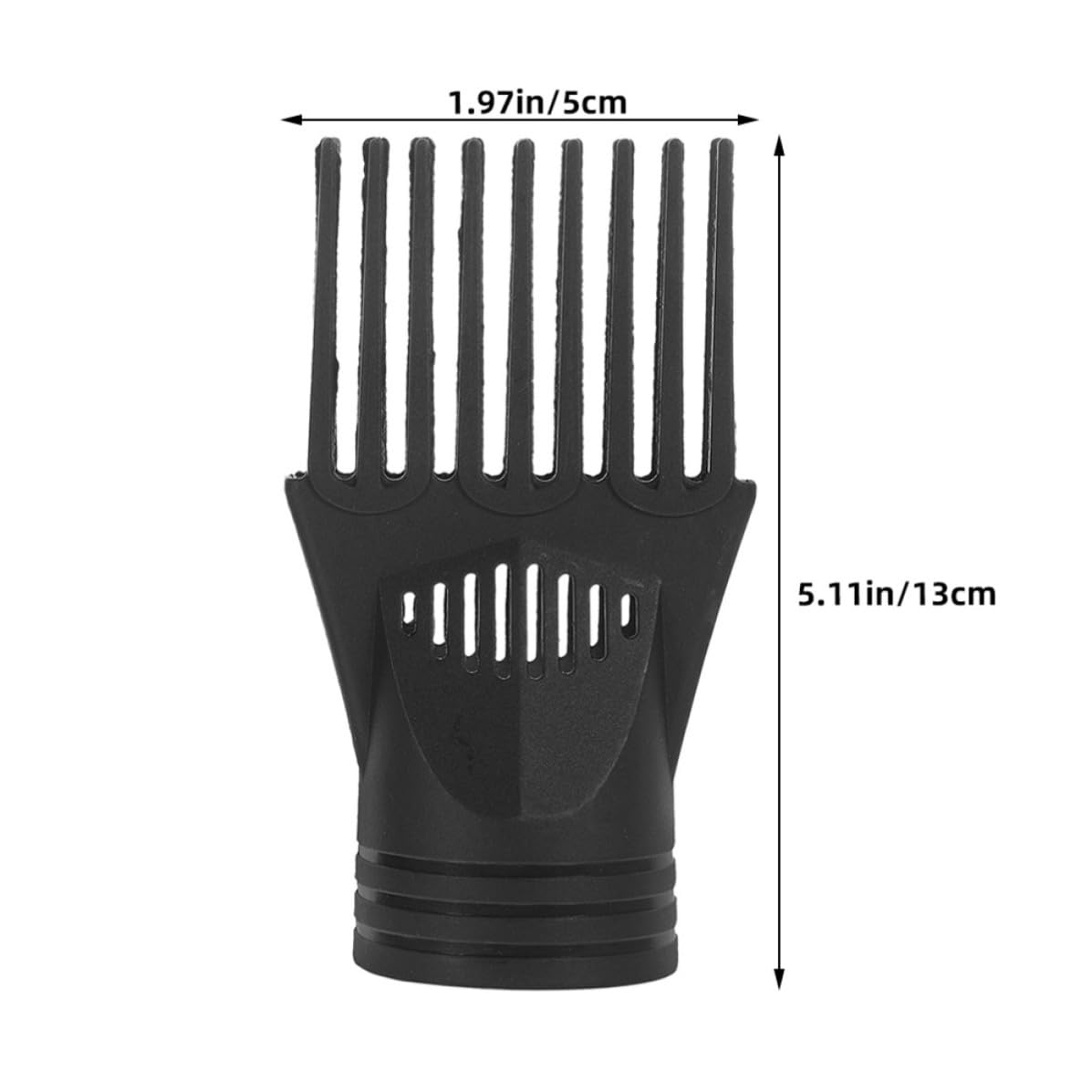 MAGICLULU Hair Dryer Comb Attachment Black Plastic Blow Dryer Concentrator Nozzle Lightweight Universal Fit Models and Salon Styling