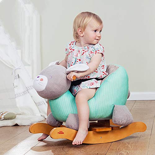 KIKIRon-Toys Schaukeltier Kinderschaukelpferd-Baby-Trojan Schaukelstuhl Standing Aufsitz-Pferd-Spielzeug mit 28 Musik… – Bild 3