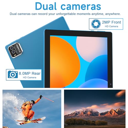Image of NOVOJOY Tablet 10 Inch Android Tablets with Case and Stylus Android 15 Tablet with Cover 2MP+8MP Dual Camera 6000mAh Battery 12GB RAM(4GB+8GB Expansion) 64GB ROM 5Gwifi-6 10.1 inch Tablets (Navy Blue)