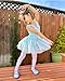 Stelle Ballet Shoes for Girls Satin/Ribbons Ballet Slippers Dance Shoes(Toddler/Little/Big Kids)(Pale Blue(no Ribbon),11ML)