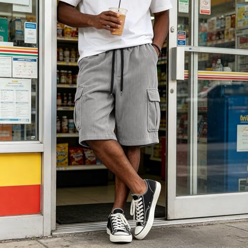 Bermuda cargo hommes baggy robuste et pantacourt mode décontracté