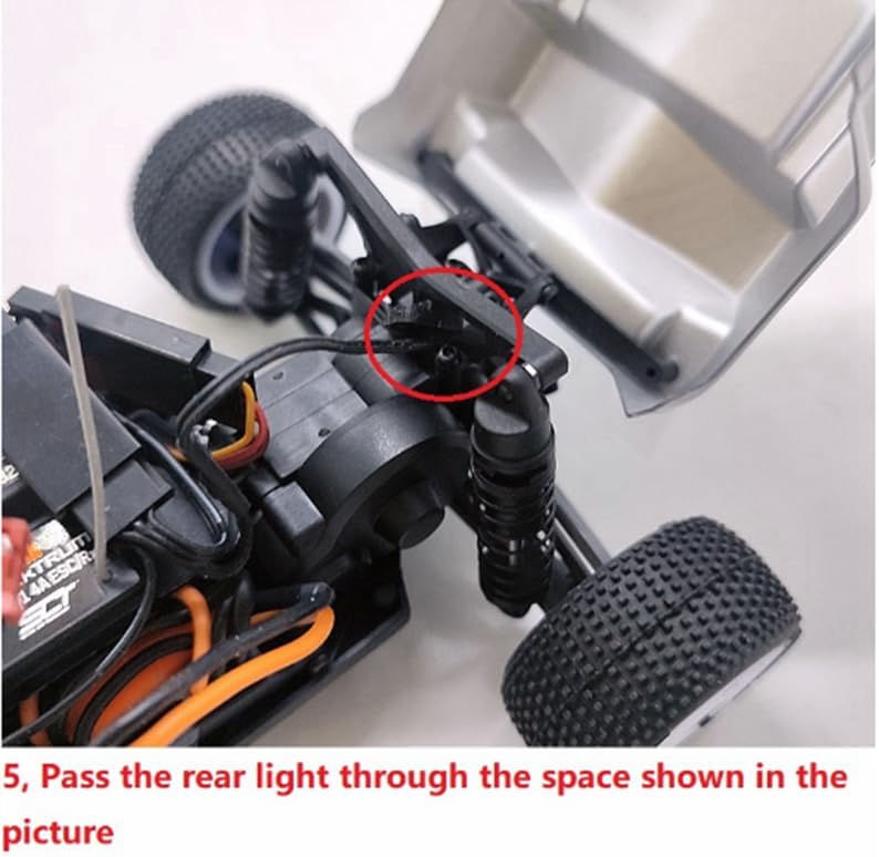 RC Front and Rear Lights Kits for Losi 1/28 Micro-T 2WD RC Car Specialty Headlight Taillights Set