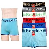 12pk Mens Seamless Boxer Briefs Short Microfiber Underwear Knocker One Size New Blue