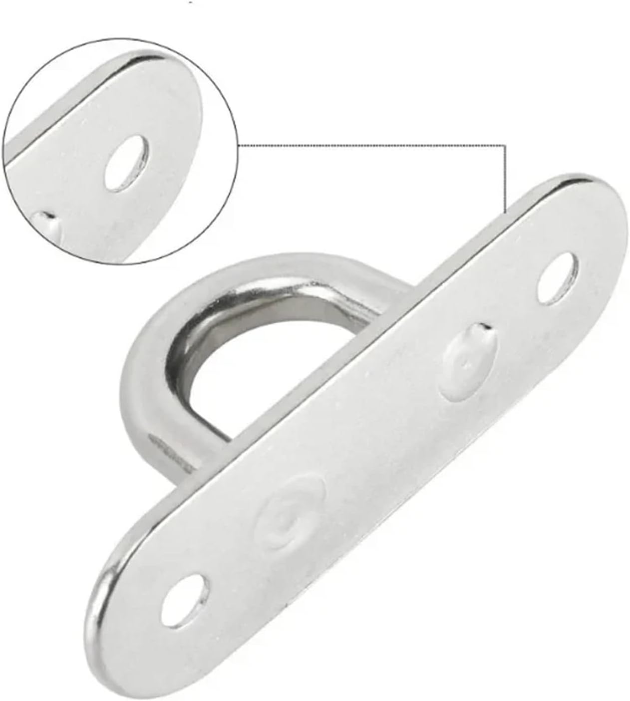 4 Pcs Oval Eye Board Marine Deck Buckle Staple Boat Shade Sail Mounting Fastening Set for Ceilings(M6)