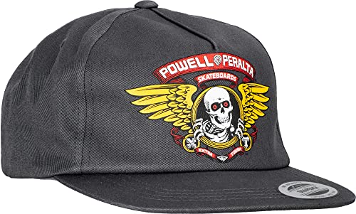 Powell Peralta Monopatín Sombrero El Snapback Winged Ripper - gris - talla única