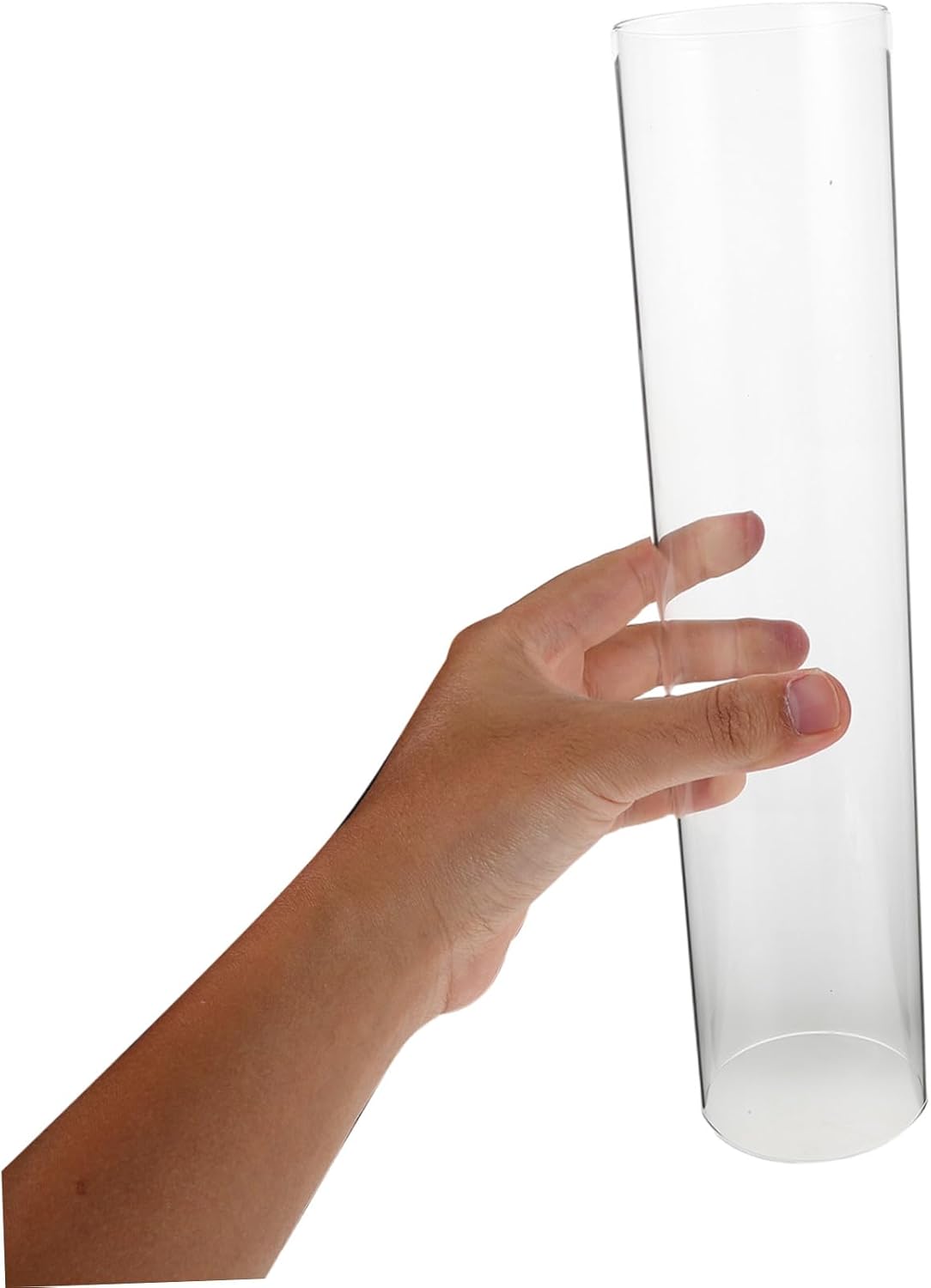 2pcs Glass Cylinder Hurricane Candle Shades with Windproof Design and Convenient Replacement Glass Candle Sleeves for Outdoor Gatherings and Weddings