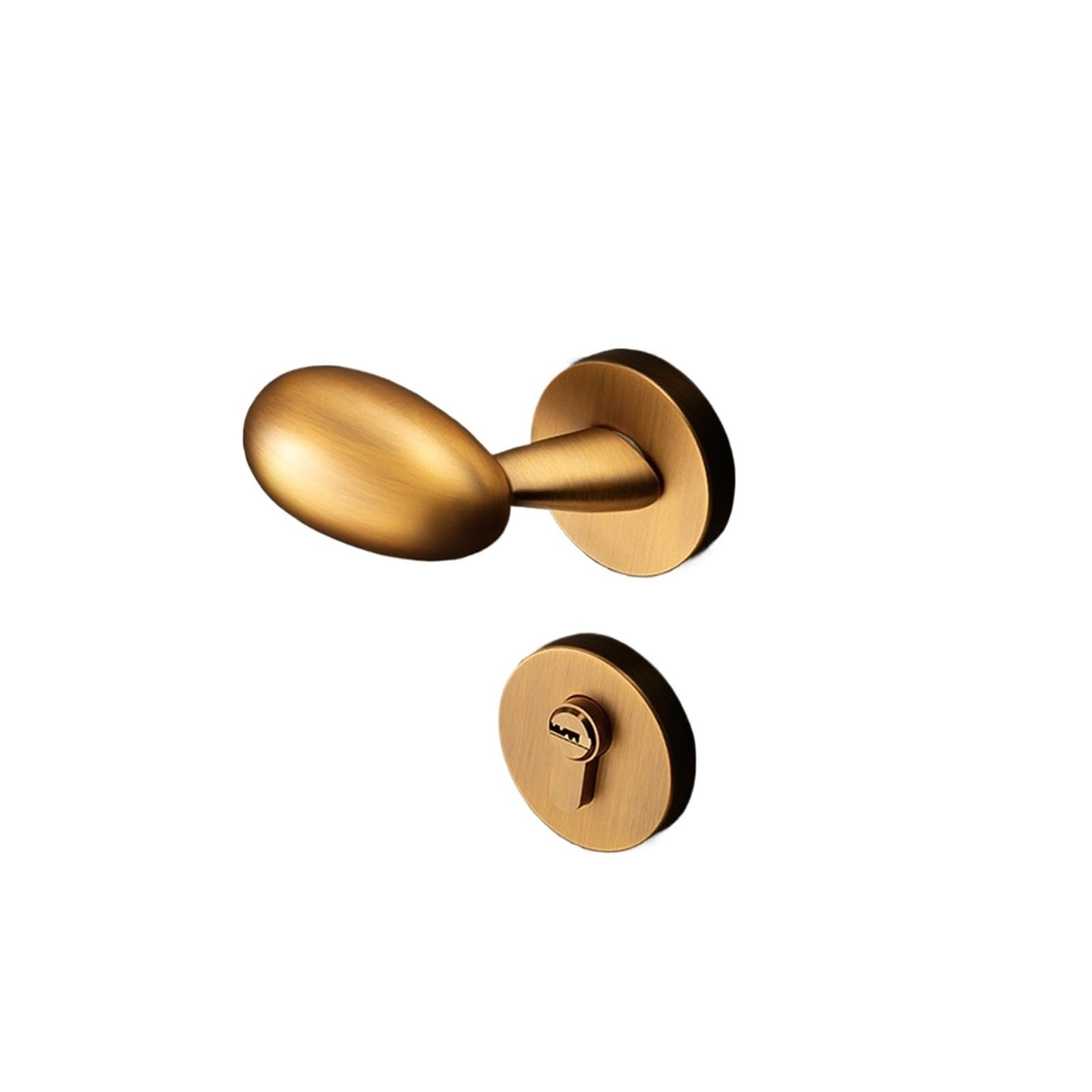 Kfvmvtdw One Color Yellow Antique Brass American Style Magnetic Silent Split Lock Bedroom