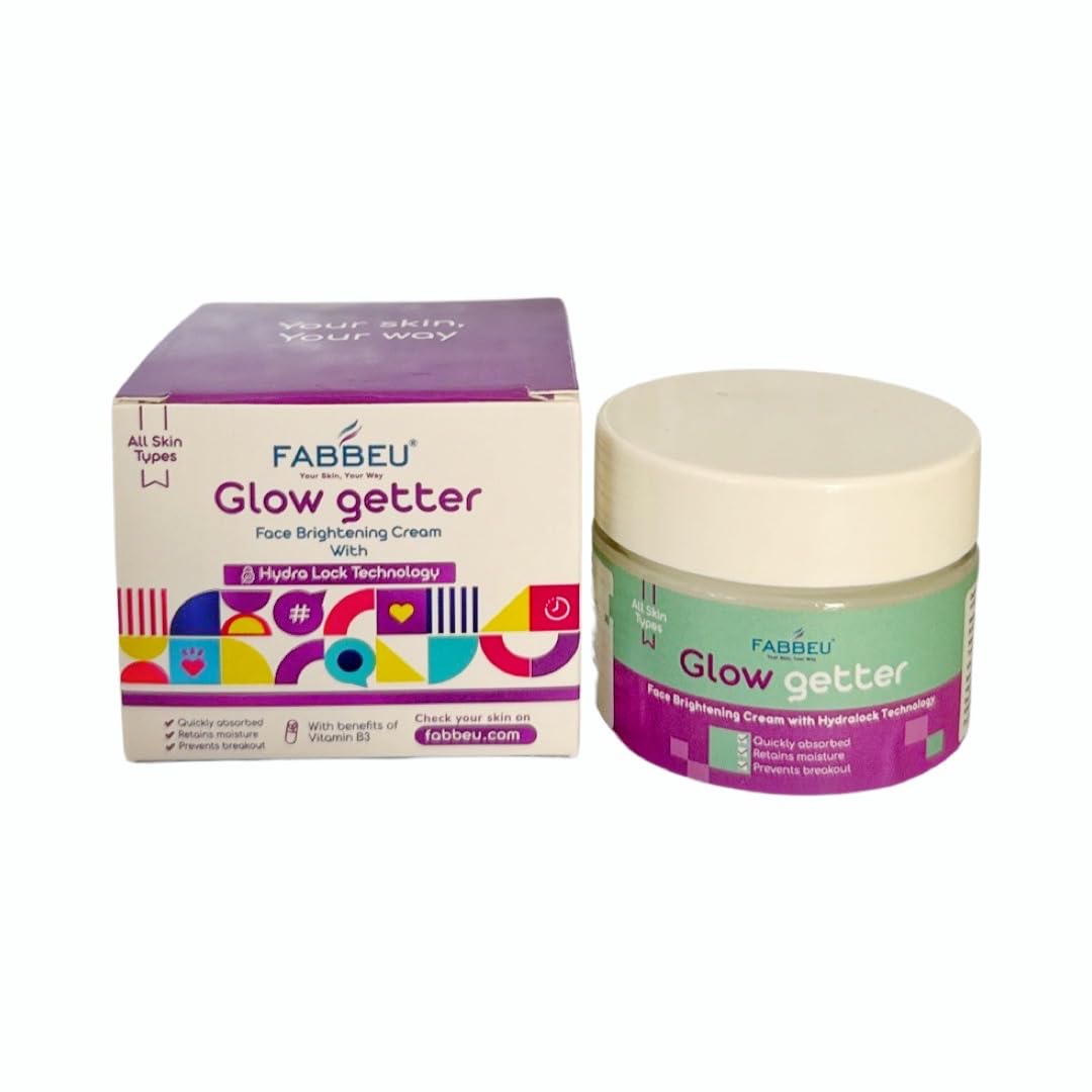 FABBEU Glow Getter Face Brigtening Cream For Face Moisturizer For Combination Normal Skin Type For Men and Women Daily Use (50 gm)