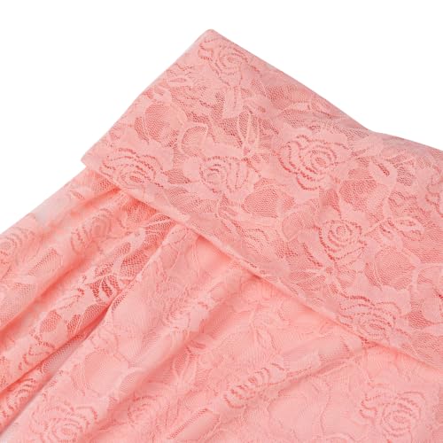 Image of PORRCEY Women's Sexy Rhinestone Lace Sheer Mesh Formal Evening Dress