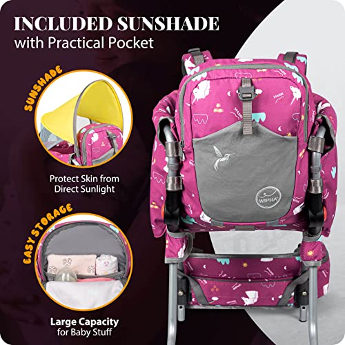 Wipha Ultralight Baby Backpack Carrier, Toddler Hiking Backpack With Safety Seat, Ergonomic Baby Hiking Backpack Carrier, Adjustable Hiking Backpack For Kids, The Lightest Hiking Baby Carrier For Mom #TOP3