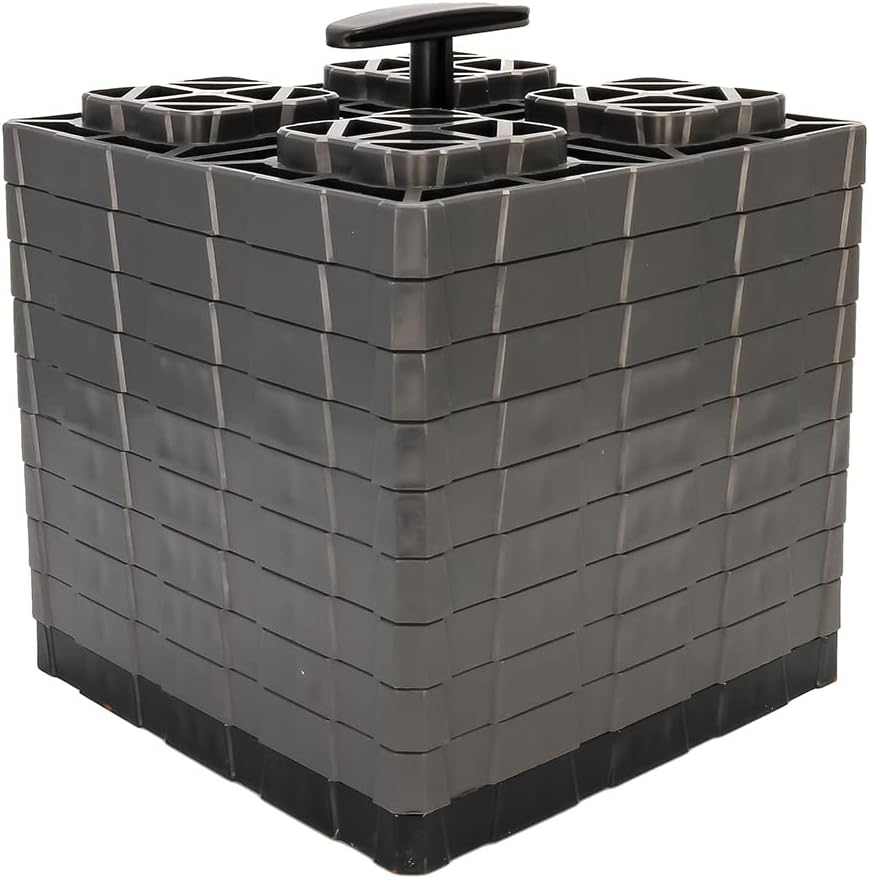 44527 - Aftermarket Replacement Fasten Leveling Blocks XL with T-Handle - 2x2 - Grey 10-Pack Compatible with Camco