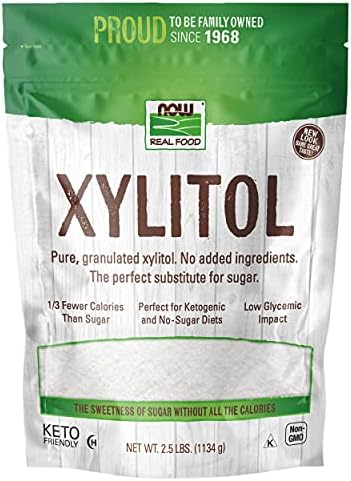 Now Foods Xylitol, 2.5 Pound Bag (Pack of 2)