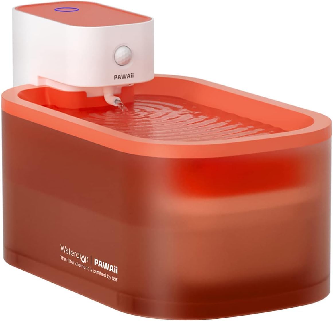 Pawaii Cat Water Fountain, Battery Operated Cat Fountain with Wireless Pump