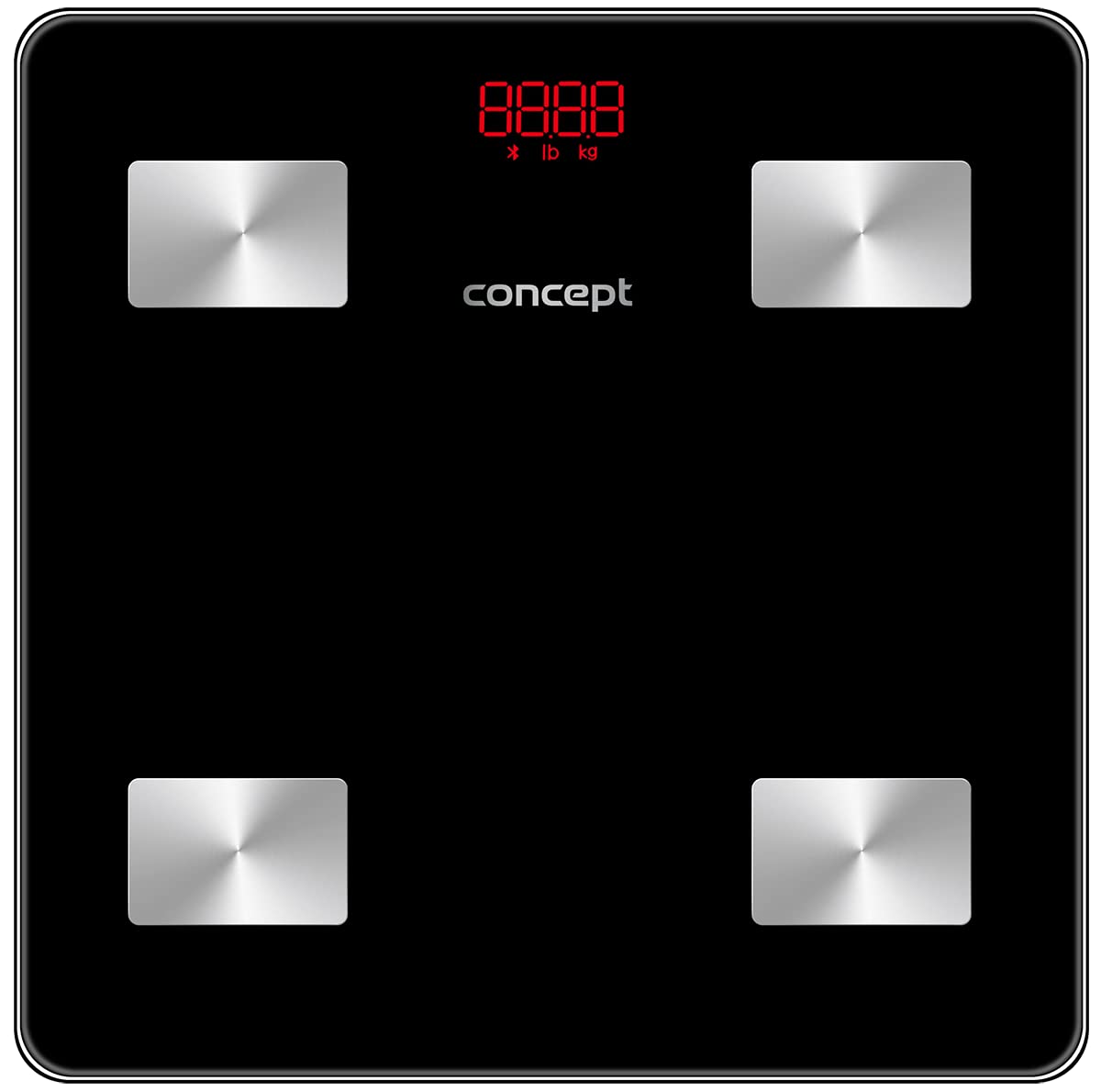 Concept VO4001 - Bilancia diagnostica in vetro, con app, per analisi del corpo, massa muscolare, indicatore LED Bluetooth, peso fino a 180 kg