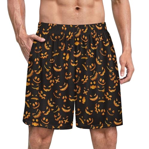 Men's Pajama Shorts Sleep Short Pajama Pants Lounge Wear PJ Bottoms with Pockets