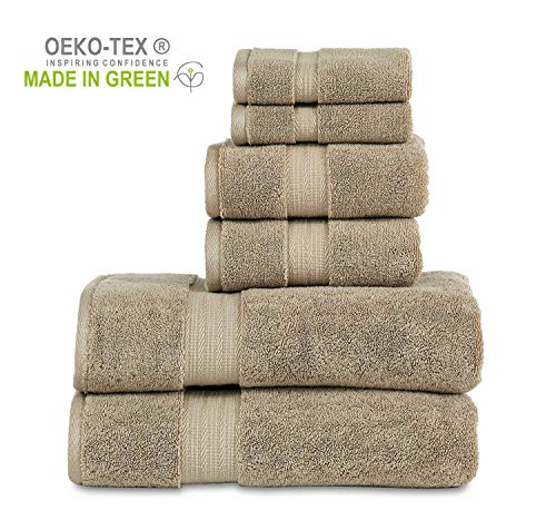 804 GSM 6 Piece Towels Set, 100% Cotton, Premium Hotel & Spa Quality