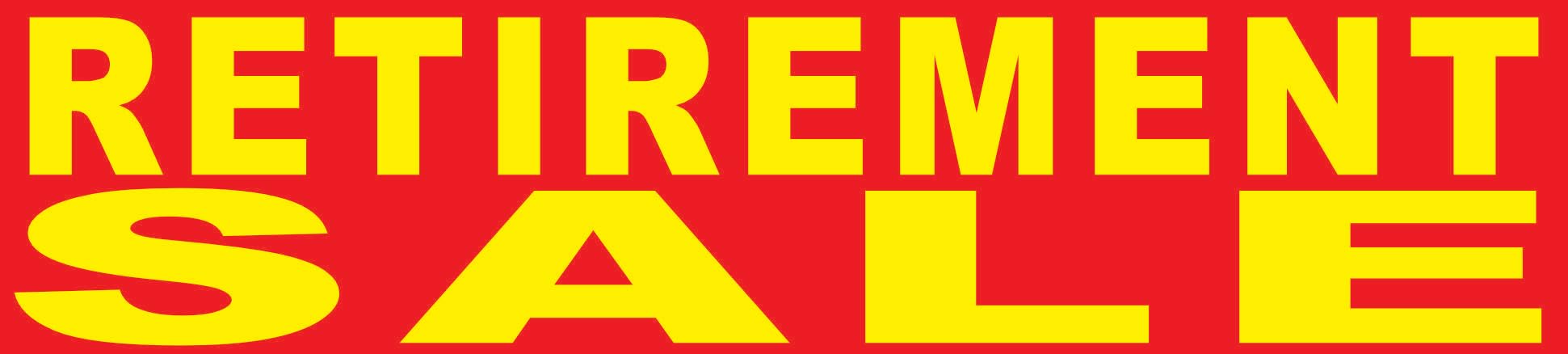 3 x Retirement Sale Poster, Shop Window Sale Sign POS Retail