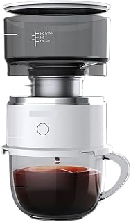 Coffee Machine Mini Semi-Automatic Brewer, Manual Drip Coffee Brewing Equipment, Compact Design for Home and Office Use