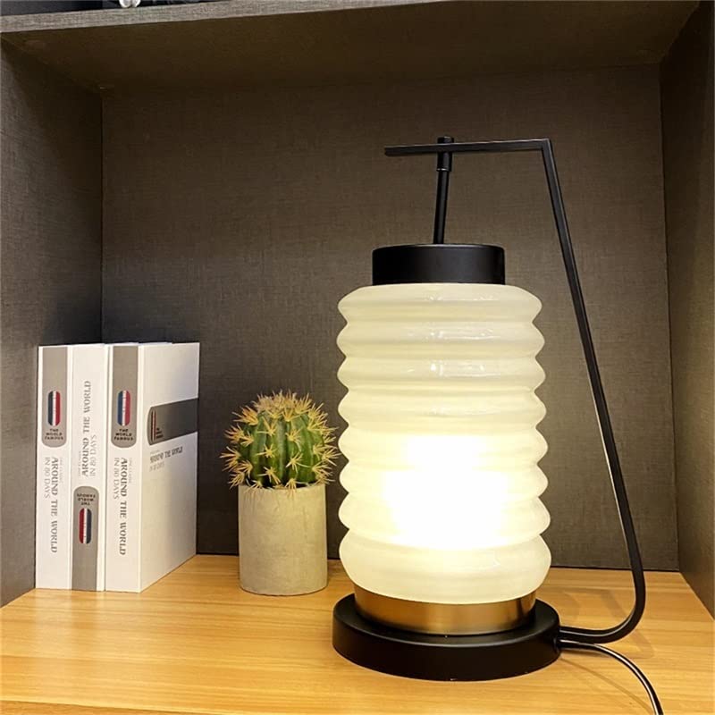 Lampy stołowe do sypialni w stylu chińskim, nowoczesne, proste, kreatywne, szklane, biurko, lampa LED, dom, dekoracyjny gabinet, sypialnia, salon, stolik nocny