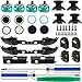 31 Stücke Game Xbox Controller ersatzteile Kit, Daumenstifte Griffe Kappe, Analog Joystick, LB RB Stoßstangen Auslöser, ABXY Tasten, Kopfhörer Aanschluss, Schraubendreher mit Xbox ONE S Modell 1708