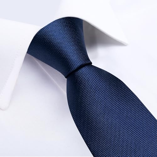Image of DiBanGu Extra Long Tie for Men 63 inch XL Silk Necktie Set | Pocket Square and Cufflinks, Big and Tall, Jacquard Woven, Gift Box, Paisley /Plaid /Solid /Striped, for Weddinng Party Business