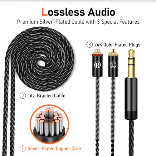 Image of Audiovance Vibes 202 HiFi Wired Earbuds, IEM in-Ear Monitor Headphones
