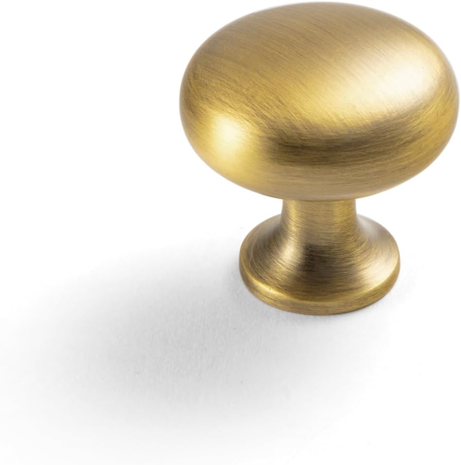Goo-Ki Oil Rubbed Bronze Brass Zinc Alloy Cabinet Enlarged knob - Single Hole Center Affordable Luxury Cabinet Pull Hardware for Bedroom, Kitchen, 6 Pack