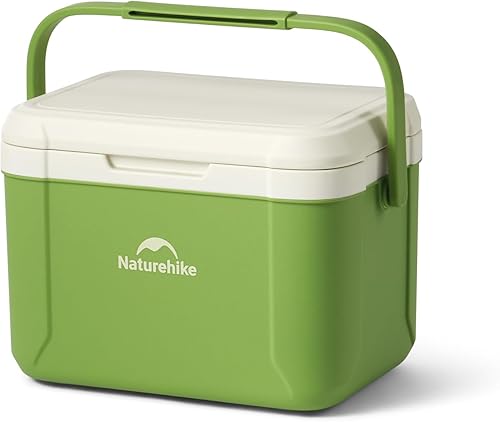 Naturehike Enfriador duro, caja de hielo aislada, enfriador portátil de retención de hielo para playa, camping, picnic, pesca, barbacoa