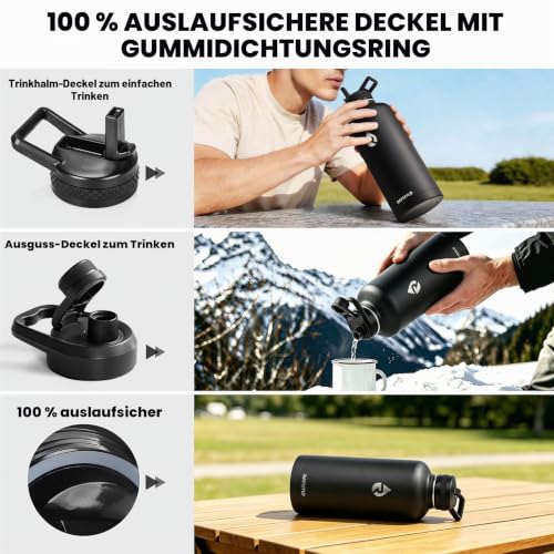 RAYMYLO 2.5L isolierte Edelstahl-Thermosflasche，3-Schicht-Vakuum-Edelstahl – Ansicht 3