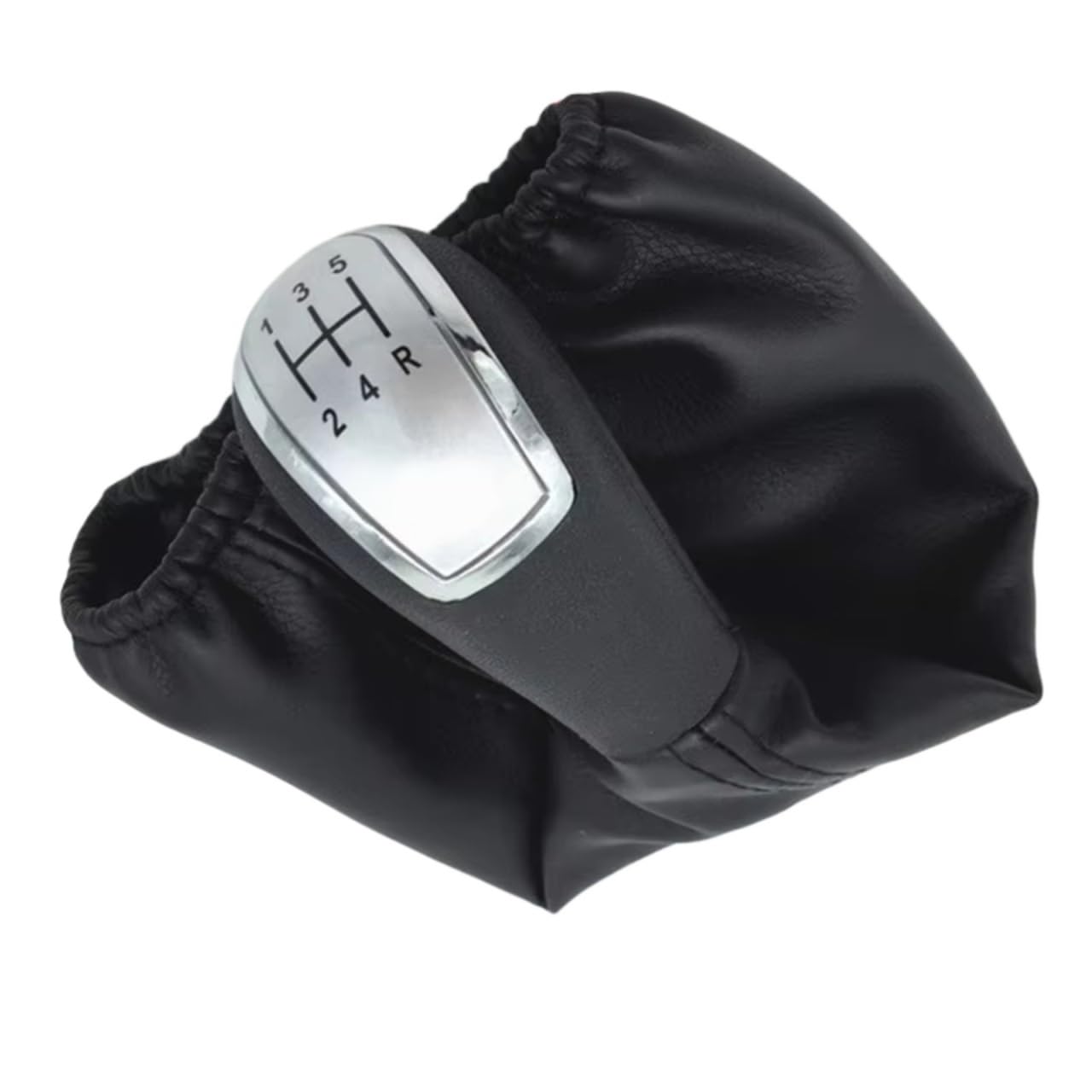 HILLAR Car Gear Stick Knob for Benz C-Class W202 W208 E-Class W210 W203 S203 / W245 W169 (04-12)/ W168 (97-04) 5/6 Speed Car Shift Gear Knob(Silver 12345R)