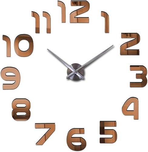 HC&WT Reloj de pared grande con números 3D, moderno reloj de pared sin marco para oficina en casa, fácil de leer, silencioso y funciona con pilas