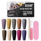 ♪ Enthalten: 253,5 g, 500 Stück falsche Nägel, 4 Stück Nagelkleber, 2 Stück Nagelstifte, 2 Stück Nagelfeilen, 10 Farben.